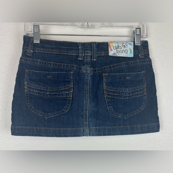 Billabong Women's Dark Denim Micro Mini Skirt - Picture 13 of 14